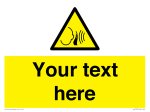 Custom warning sudden loud noise